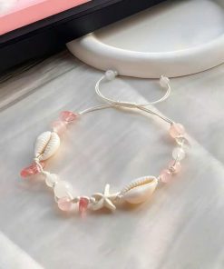 Vòng Tay Ngôi Sao Vỏ Sò Màu Hồng
