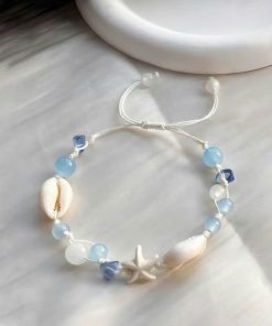 Vòng Tay Ngôi Sao Vỏ Sò Màu Xanh Dương
