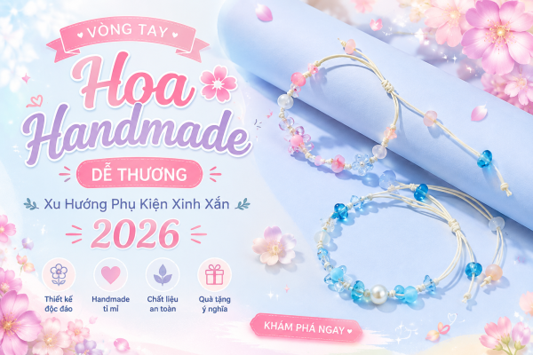 vòng tay hoa handmade